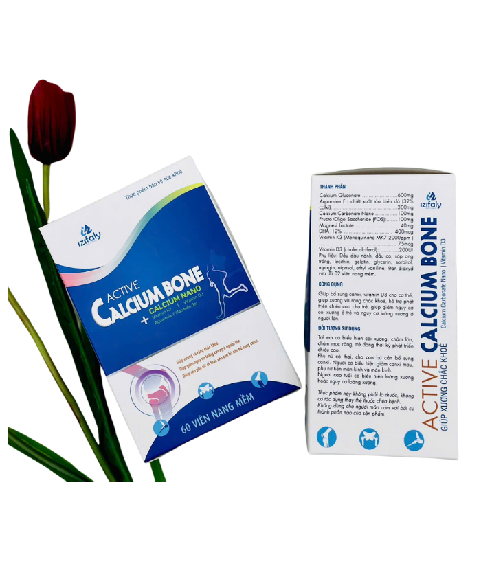 Active Calcium Bone+Nano - Bổ sung canxi và vitamin D3 (hộp 60 viên)